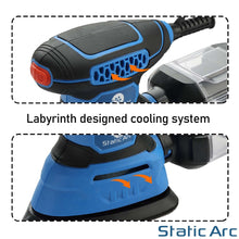 Load image into Gallery viewer, 140W ELECTRIC DETAIL SANDER CORDED PALM MOUSE WOOD SANDING + PADS