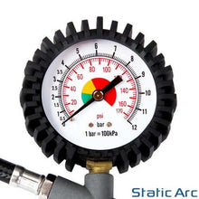 Load image into Gallery viewer, TYRE INFLATOR GUN w/ PRESSURE GAUGE AIR LINE COMPRESSOR GARAGE PUMP