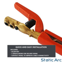Load image into Gallery viewer, 300A ARC ELECTRODE HOLDER WELDING STICK ROD MMA CROCODILE CLAMP COPPER GRIP