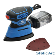 Load image into Gallery viewer, 140W ELECTRIC DETAIL SANDER CORDED PALM MOUSE WOOD SANDING + PADS