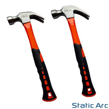 Load image into Gallery viewer, CLAW HAMMER SHOCK ABSORBING FIBREGLASS HANDLE STEEL HEAD NAIL REMOVER 16oz/20oz
