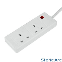 Load image into Gallery viewer, EXTENSION LEAD CABLE ELECTRIC UK MAINS POWER PLUG SOCKET SWITCH 1/2/4/6 GANG WAY