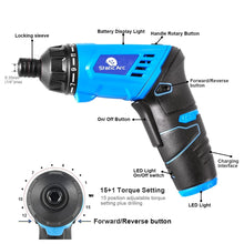 Load image into Gallery viewer, MINI CORDLESS SCREWDRIVER KIT POWER TOOL DRILL BIT WIRELESS BATTERY w/ 43pc BITS