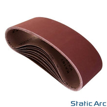 Load image into Gallery viewer, 10x SANDING BELT ABRASIVE PAPER SANDER GRINDER POLISH 60-240 GRIT MIX 915*100mm