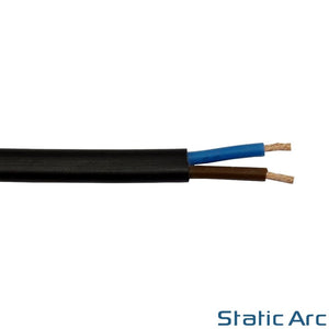 2 CORE ELECTRICAL FLAT CABLE TWIN FLEX WIRE 0.5-4.5mm² BLUE BROWN FLEXIBLE 1-42A