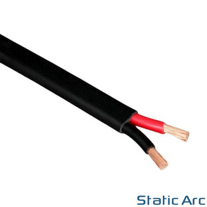 2 CORE ELECTRICAL FLAT CABLE TWIN FLEX WIRE 0.5-4.5mm² RED BLACK FLEXIBLE 1-42A
