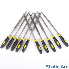 Load image into Gallery viewer, 10pc NEEDLE FILE SET HARDENED STEEL PRECISION SMALL METAL JEWELLRY HAND CRAFT
