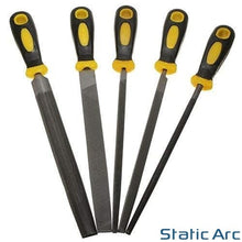 Load image into Gallery viewer, 5pc ENGINEERS HAND FILE SET 8&quot; LARGE METAL SANDING TOOL FLAT ROUND TRIANGLE RASP
