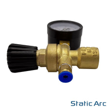 Load image into Gallery viewer, MINI GAS BOTTLE REGULATOR FLOW GAUGE NITROGEN CO2 ARGON MIG TIG WELDING 4mm
