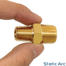 Load image into Gallery viewer, 3/8" to 1/4" BSP ADAPTER REDUCER BRASS THREAD FITTING GAS AIR HOSE MALE FEMALE
