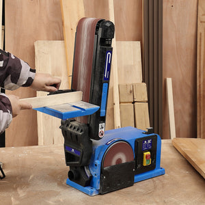 650W ELECTRIC BELT + DISC SANDER 2in1 LINISHER BENCH LARGE TABLE WOOD METAL SAND
