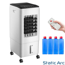 Load image into Gallery viewer, PORTABLE AIR COOLER FAN 60W ICE WATER HUMIDIFIER CONDITIONER TIMER 6Litre

