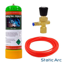 Load image into Gallery viewer, ARGON CO2 DISPOSABLE 2.2L GAS PURE MIX BOTTLE CYLINDER KIT WELDING REGULATOR
