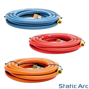 GAS HOSE OXYGEN ACETYLENE PROPANE 3/8 BSP FITTING OXY-FUEL WELDING CUTTING 10m