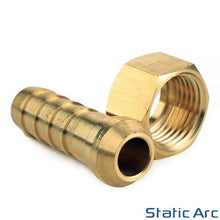 Load image into Gallery viewer, HOSE TAIL BARB FITTING FEMALE SWIVEL ADAPTER GAS CONNECTOR 6mm 8mm 1/4" 3/8" BSP
