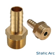 Load image into Gallery viewer, HOSE TAIL BARB FITTING MALE THREAD ADAPTER GAS CONNECTOR 6mm 8mm 1/4" 3/8" BSP
