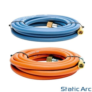 GAS HOSE OXYGEN ACETYLENE PROPANE 3/8 BSP FITTING OXY-FUEL WELDING CUTTING 10m