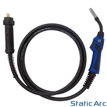 Load image into Gallery viewer, 15AK MB15 MIG WELDING SWIVEL 360 TORCH EURO FIT GAS GASLESS 4M CABLE w/ TIPS
