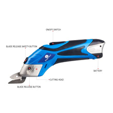 Load image into Gallery viewer, CORDLESS SCISSORS SHEARS CUTTER LI-ION BATTERY ELECTRIC TOOL CRAFT FABRIC SNIPS
